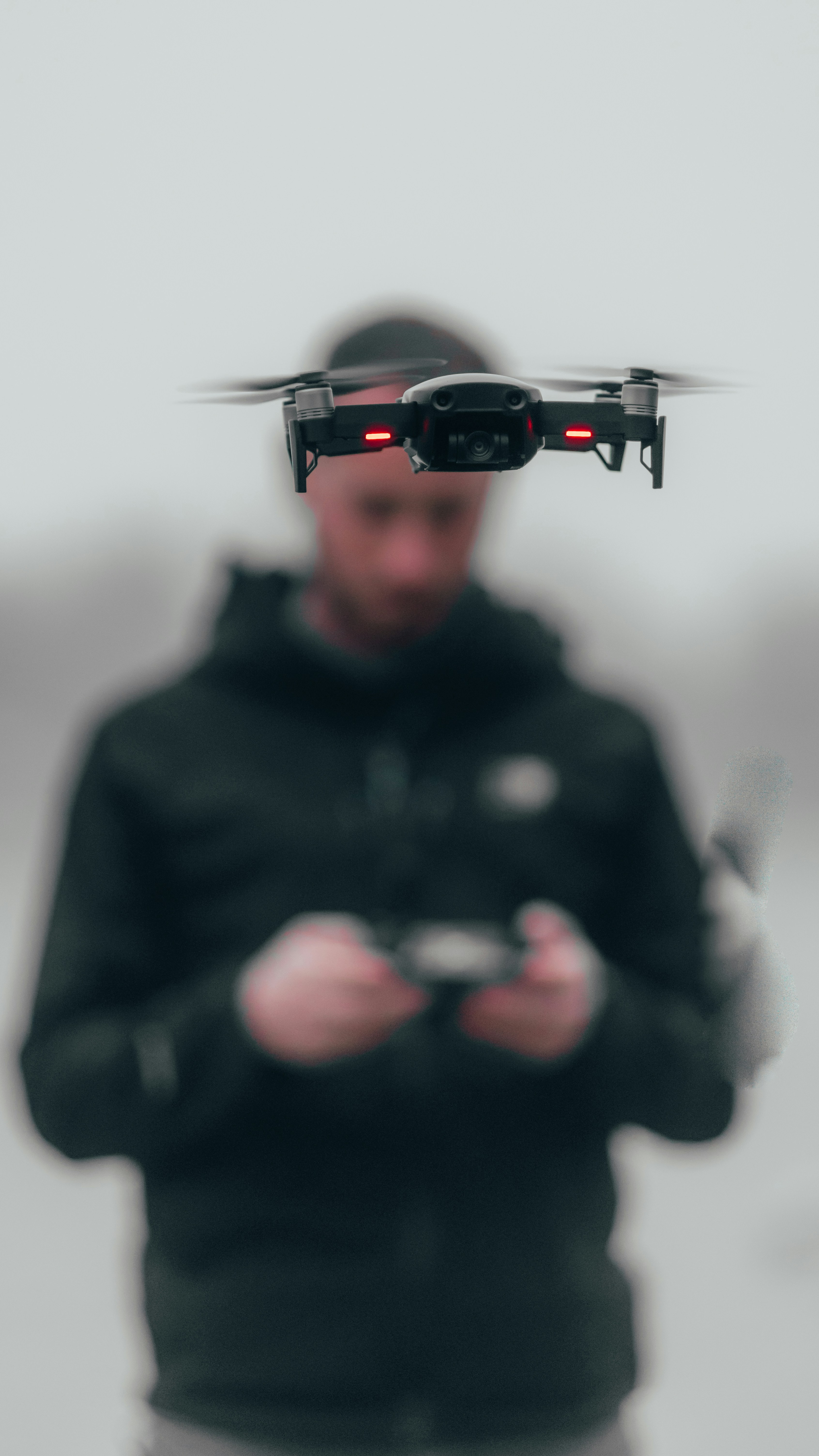Drone pilot with equipment